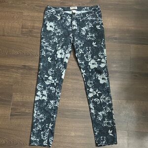 Y2K Vintage Mudd Dark Floral Skinny Jeans Juniors 5 Emo Grunge 2000s
